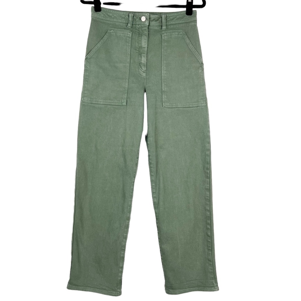 Aritzia Wilfred Free Modern Utility Pant Green 10